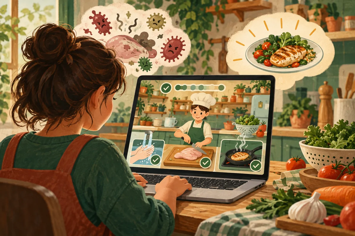 Ilustrație: Un joc de gătit online poate ajuta la evitarea intoxicațiilor alimentare