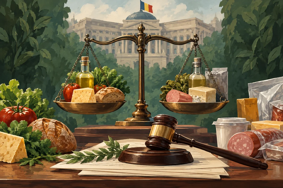 Ilustrație: Amenzi de 4% din cifra de afaceri pentru dublu standard la alimente in Romania