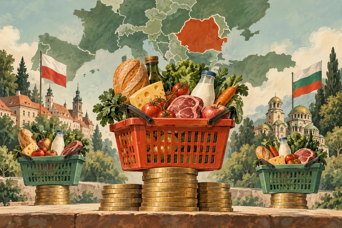 Ilustrație: Alimentele sunt mai scumpe in Romania decat in tari
