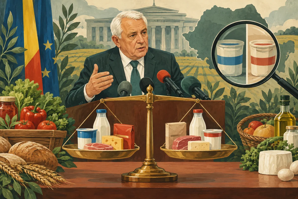 Ilustrație: Rezultatele studiului comparativ la produse alimentare susceptibile de dublu standard